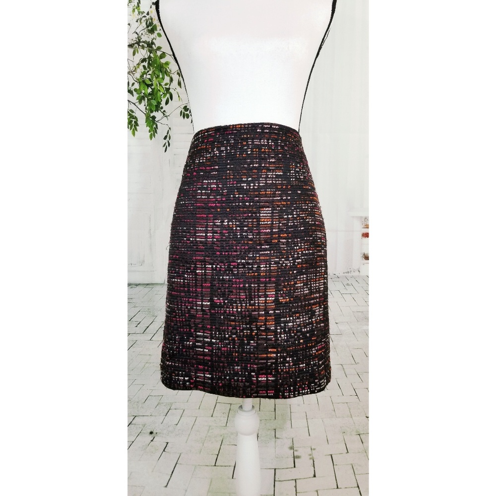 LOFT Tweed Pencil Skirt Black Size 6